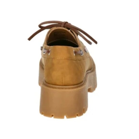 No Boundaries Women's Platform Boat Shoes Size 8, Tan - Picture 3 of 5